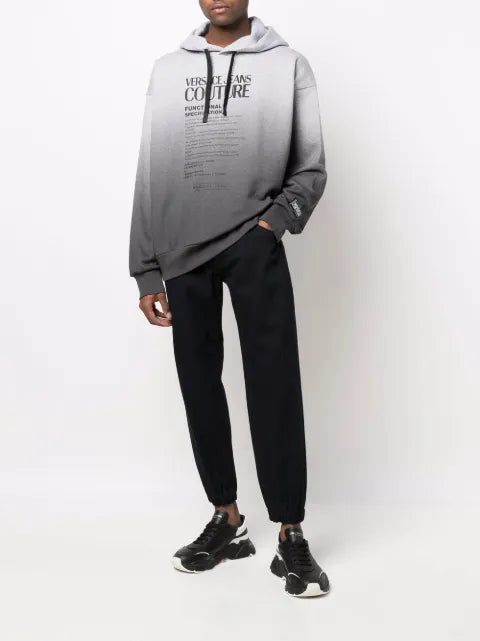 Versace Jeans Couture logo-print gradient hoodie