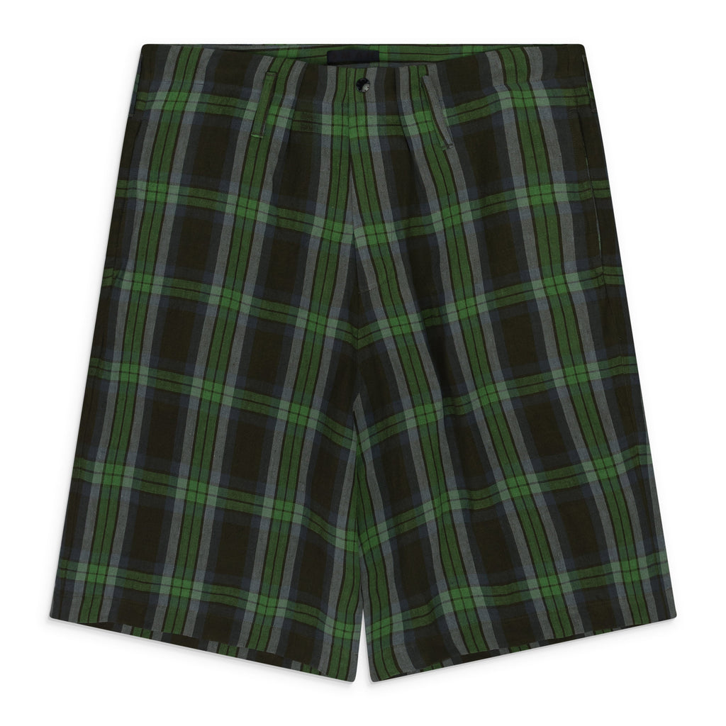 Green Linen Deck Shorts