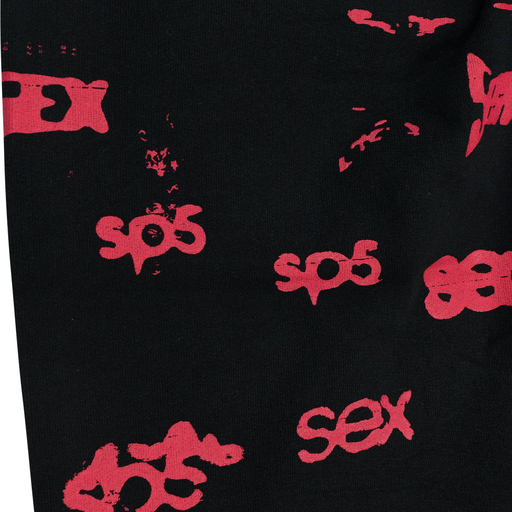 ALL OVER PRINT BLACK, RED JOGGER & SWEATPANTS
