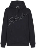 Balmain flocked-logo hoodie