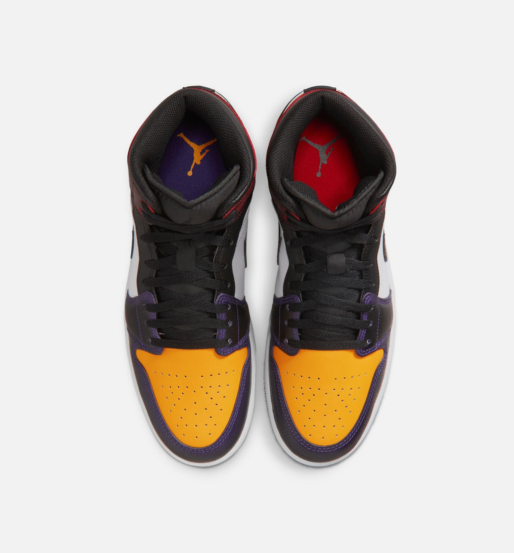 Air Jordan 1 Mid SE Men's Lifestyle Shoes - True Red/White/Court Purple/Black