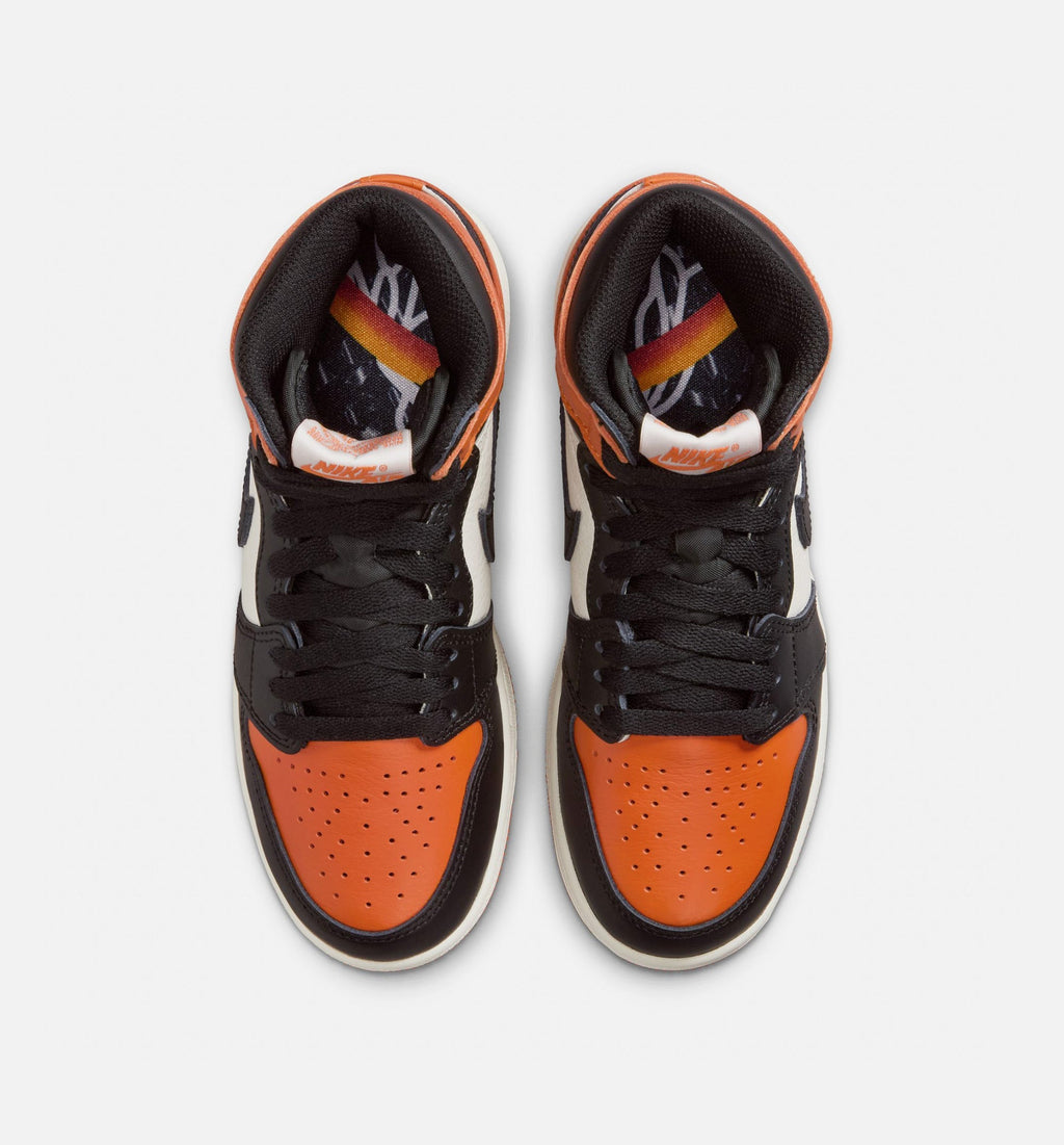 Air Jordan 1 Retro High OG Shattered Backboard Big Kids' Lifestyle Shoes - Black/Sail/Starfish
