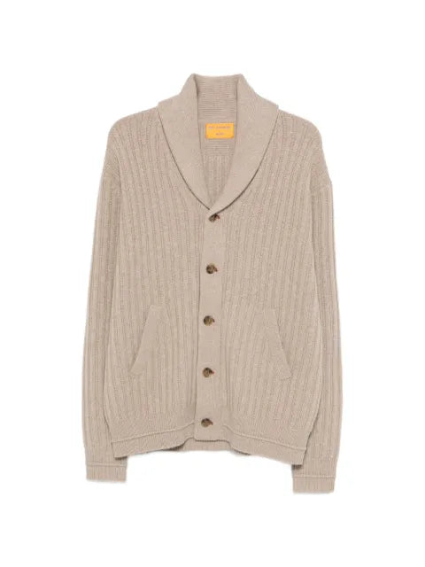 Guest In Residence shawl-collar ribbed cardigan