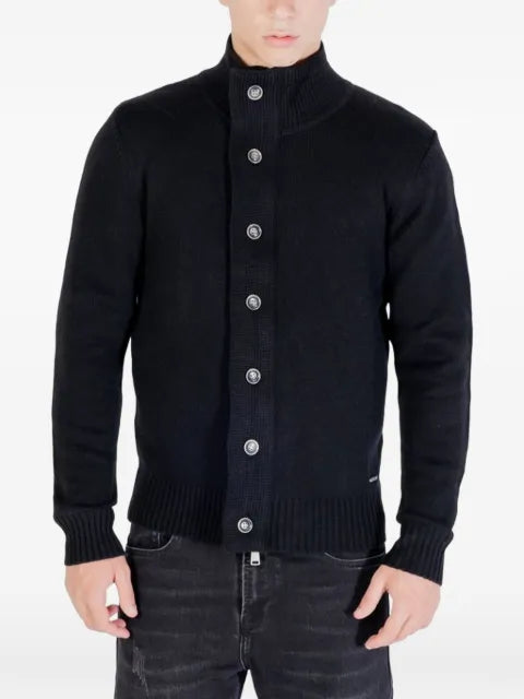 GIANNI LUPO button-up high-neck sweater