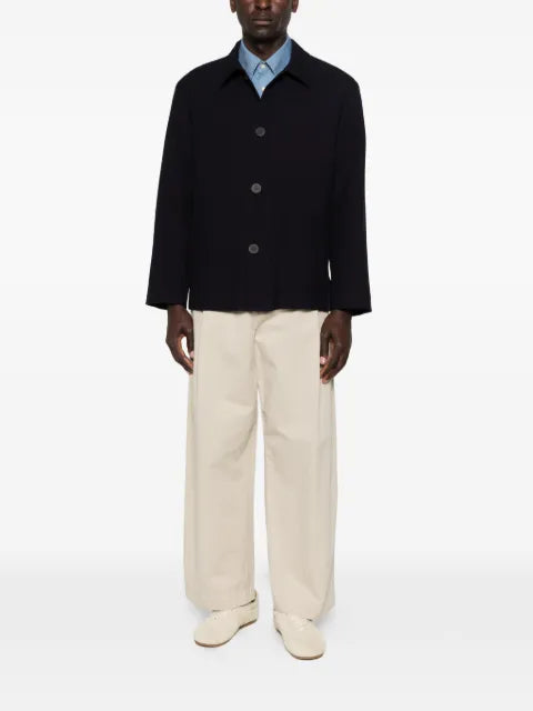 SANDRO buttoned wool worker jacket