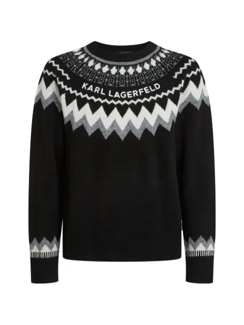 Karl Lagerfeld Fair Isle knitted sweater