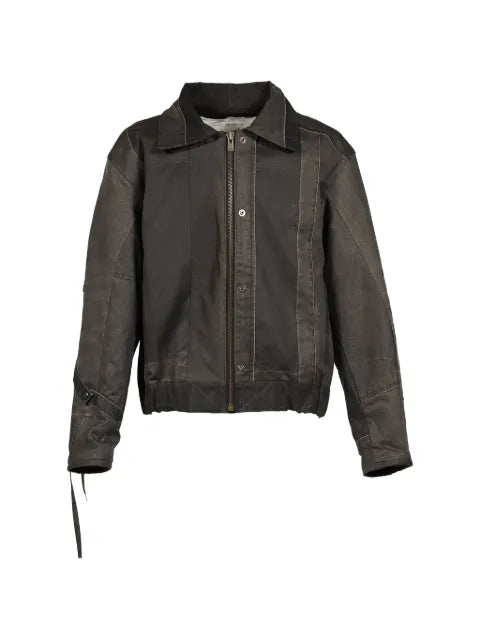 UNDER THE SIGN Dustborn Light patchwork waxed-effect bomber jacket