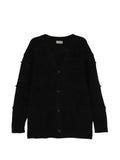 Yohji Yamamoto relief-knit v-neck cardigan