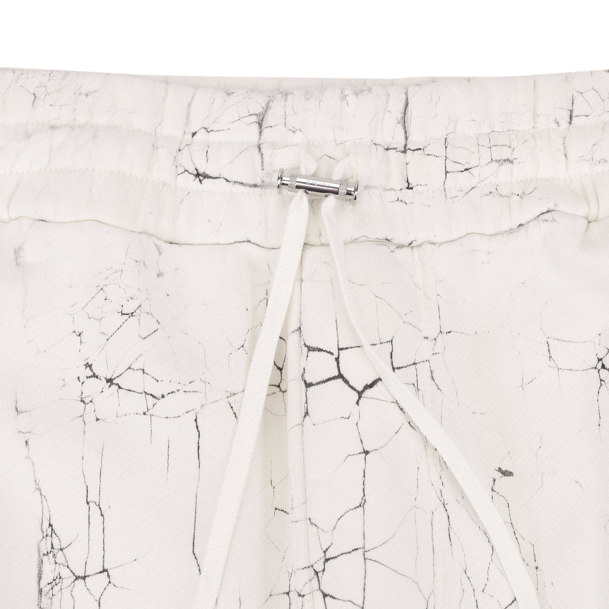 White Cracked Dye Logo Sweatpants