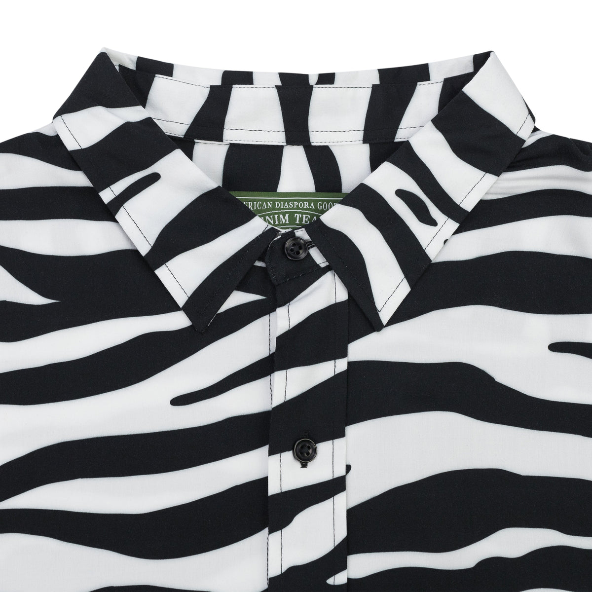 Multi Zebra Print Button Up Shirt