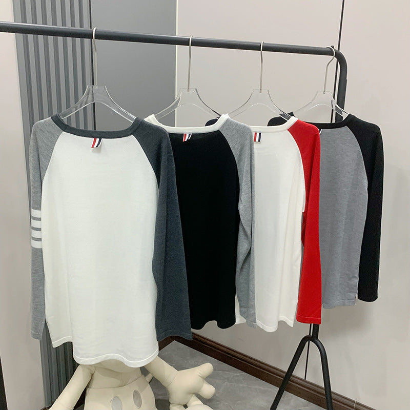 Thom Browne Women's Colorblock Long Sleeve T-Shirt