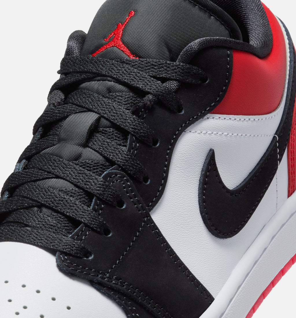 Air Jordan 1 Low SE Men's Sneakers | White/Varsity Red/Black