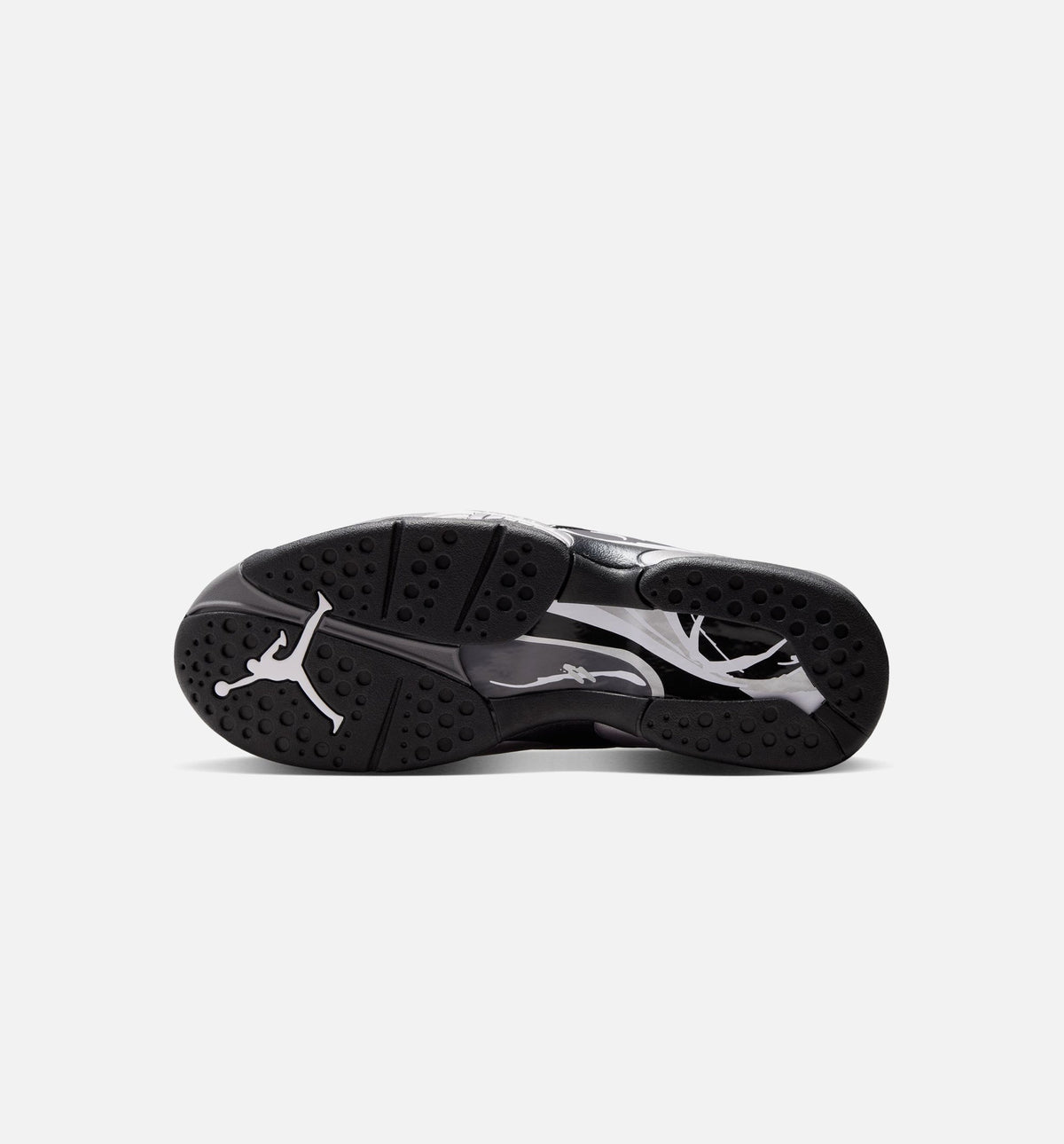 Air Jordan 8 Retro Chrome Black And Light Graphite Men's Lifestyle Shoes - Black / White / Light Graphite