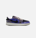 Air Jordan 1 Low OG Grade School Lifestyle Shoe - Regency Purple/Dark Raisin/Vapor Green