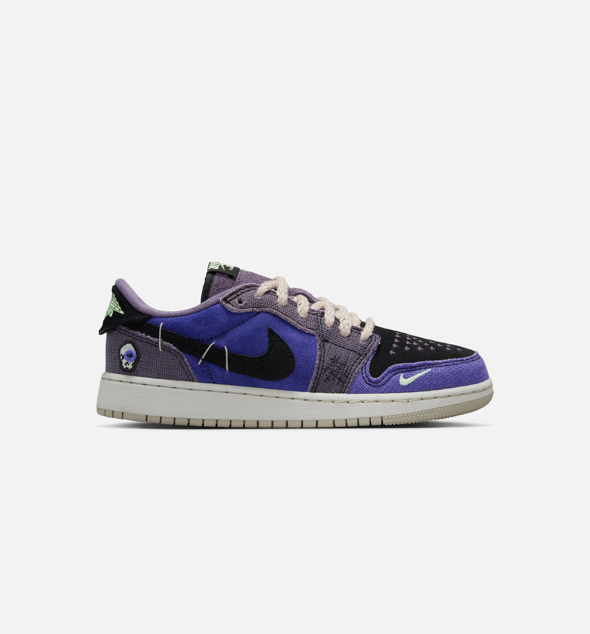 Air Jordan 1 Low OG Grade School Lifestyle Shoe - Regency Purple/Dark Raisin/Vapor Green