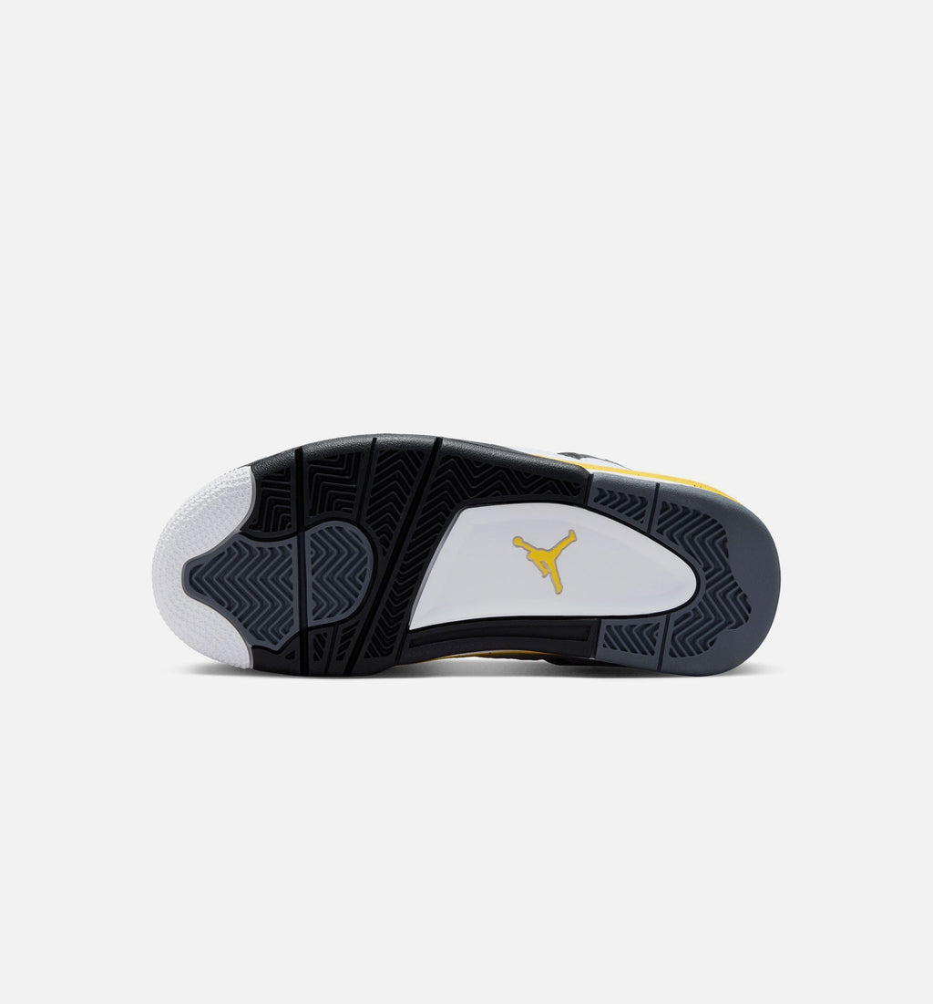Air Jordan 4 Retro "Rare Air Tour Yellow" Big Kids' Shoe – White/Dark Blue Grey/Black/Tour Yellow