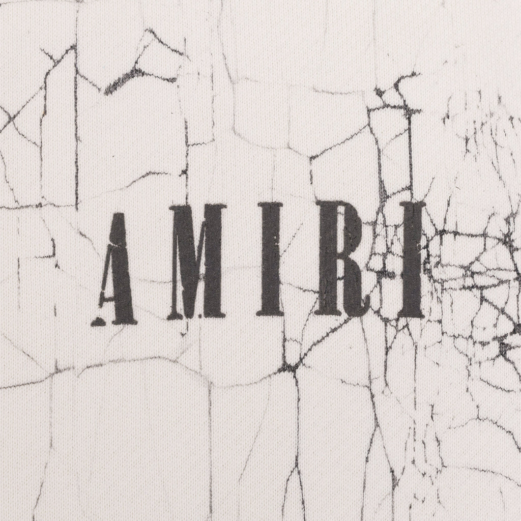 White Cracked Dye Logo Sweatpants