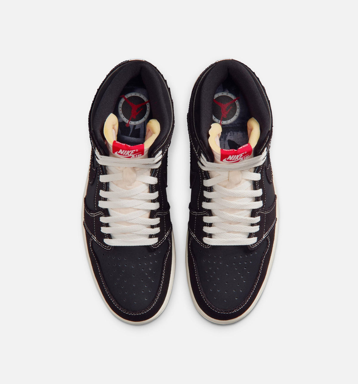 Air Jordan 1 Retro High OG Flight Club Men's Lifestyle Shoes - Black / University Red / Sail / Gum Medium Brown