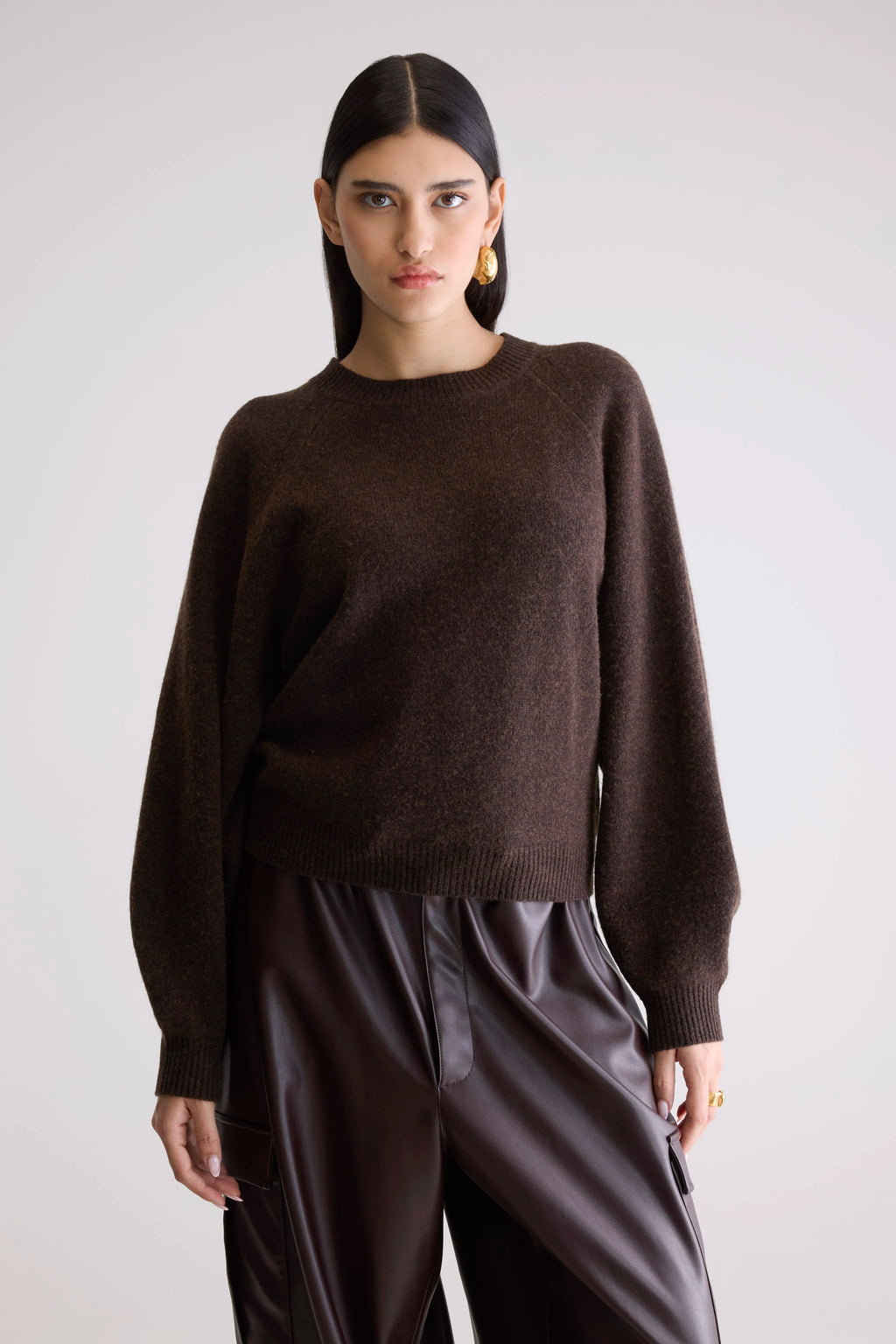 Ameka Crewneck Sweater (252 / W / DARK ROAST)