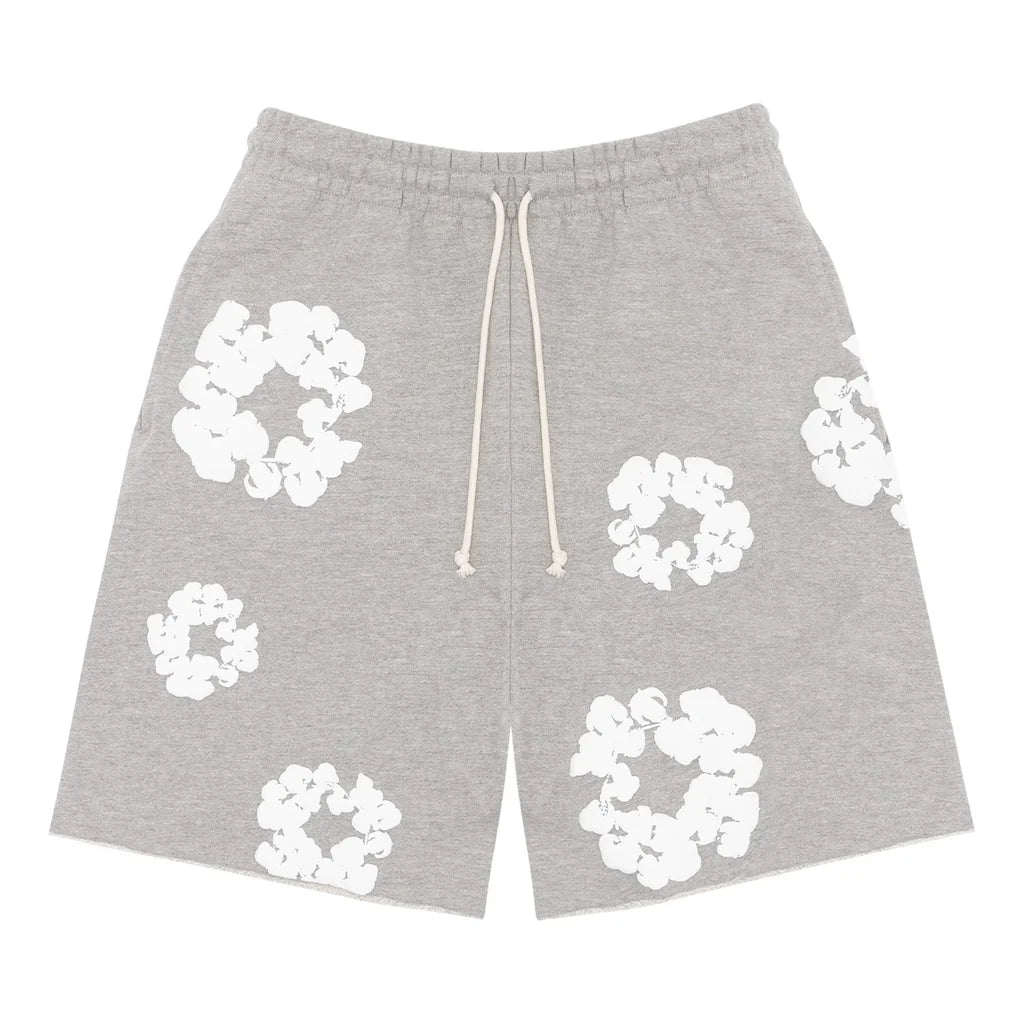 Denim Tears The Cotton Wreath Shorts Chrome Black