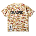 Bathing Ape T-Shirt Summer Letter Print Camouflage Short Sleeve T-shirt