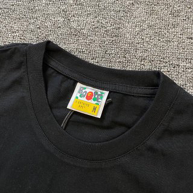 BAPE Green Check Ape Head Men's Graphic T-Shirt - Black