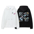 Off White Butterfly Arrow Graphic Pullover Hoodie Unisex