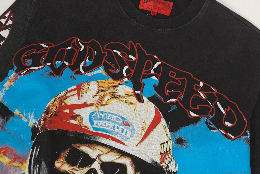 Godspeed Racing Skull Graphic Long-Sleeve T-Shirt