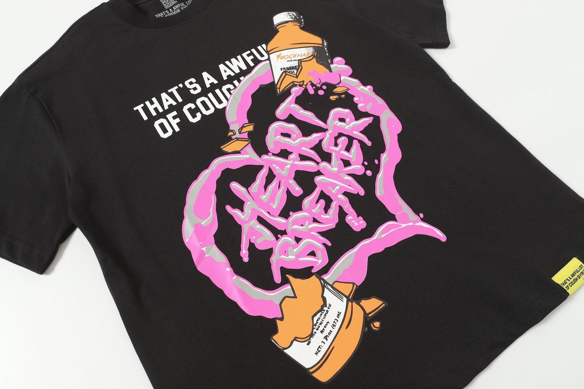THAT'S A AWFUL LOT OF COUGH SYRUP Front & Back Graphic Short-Sleeve T-Shirt