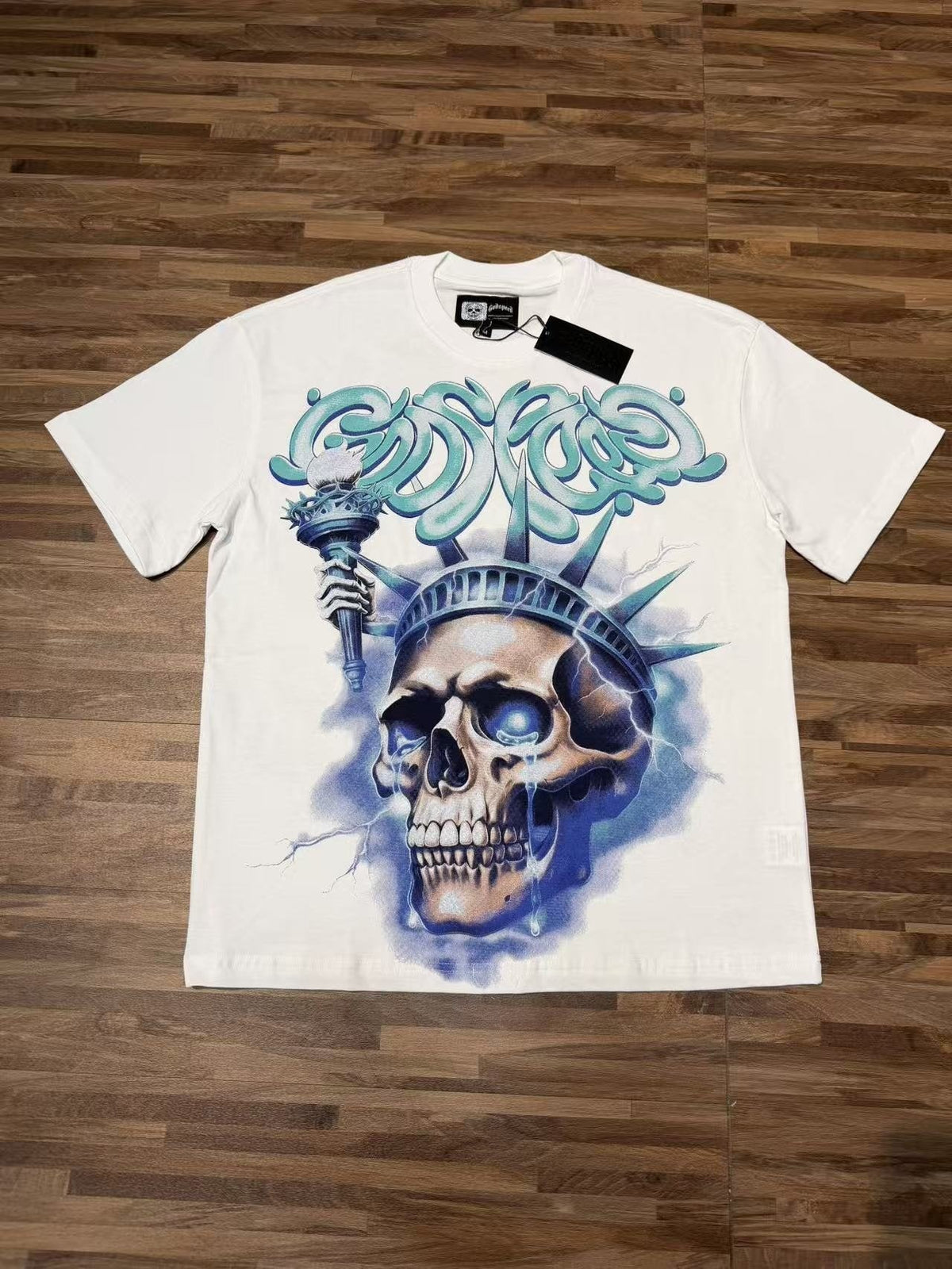 Godspeed Skull Liberty Graphic T-Shirt