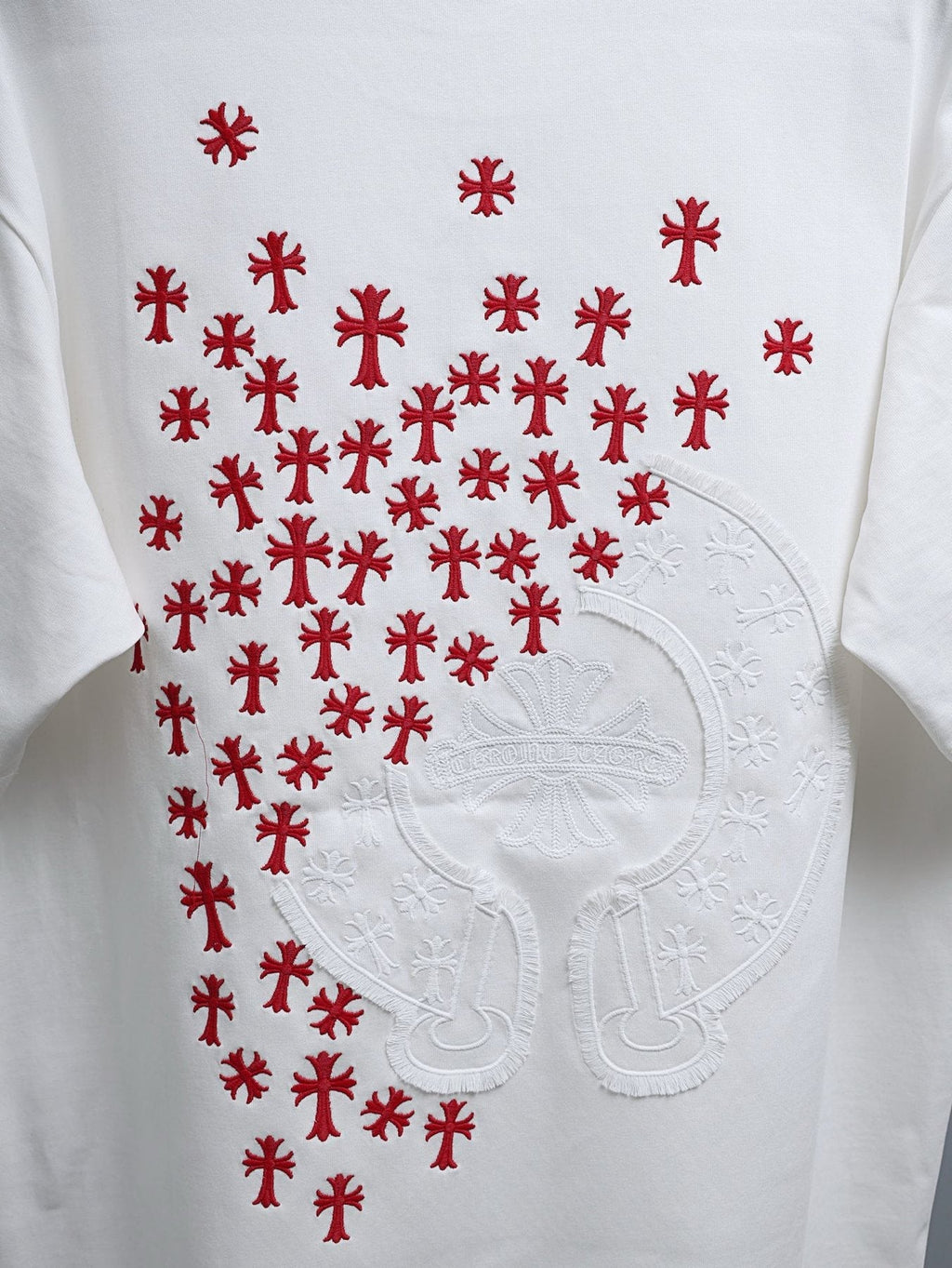 Chrome Hearts Red Cross Graphic Short-Sleeve T-Shirt