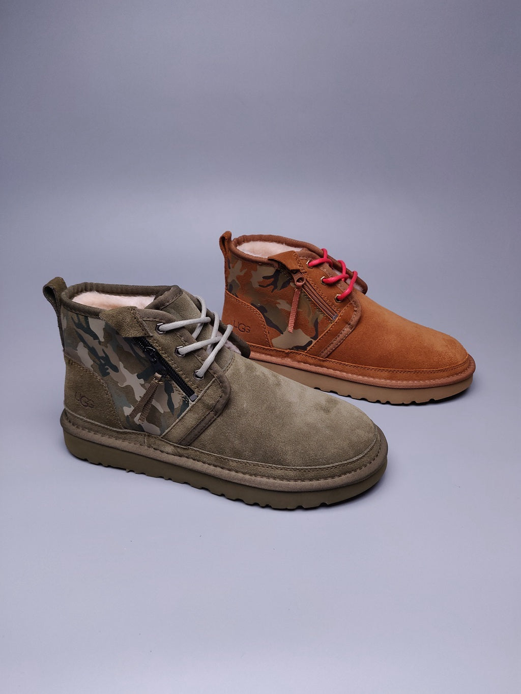 Army Green Camo Color-Block Men’s Sneakers — New Arrival | In Stock