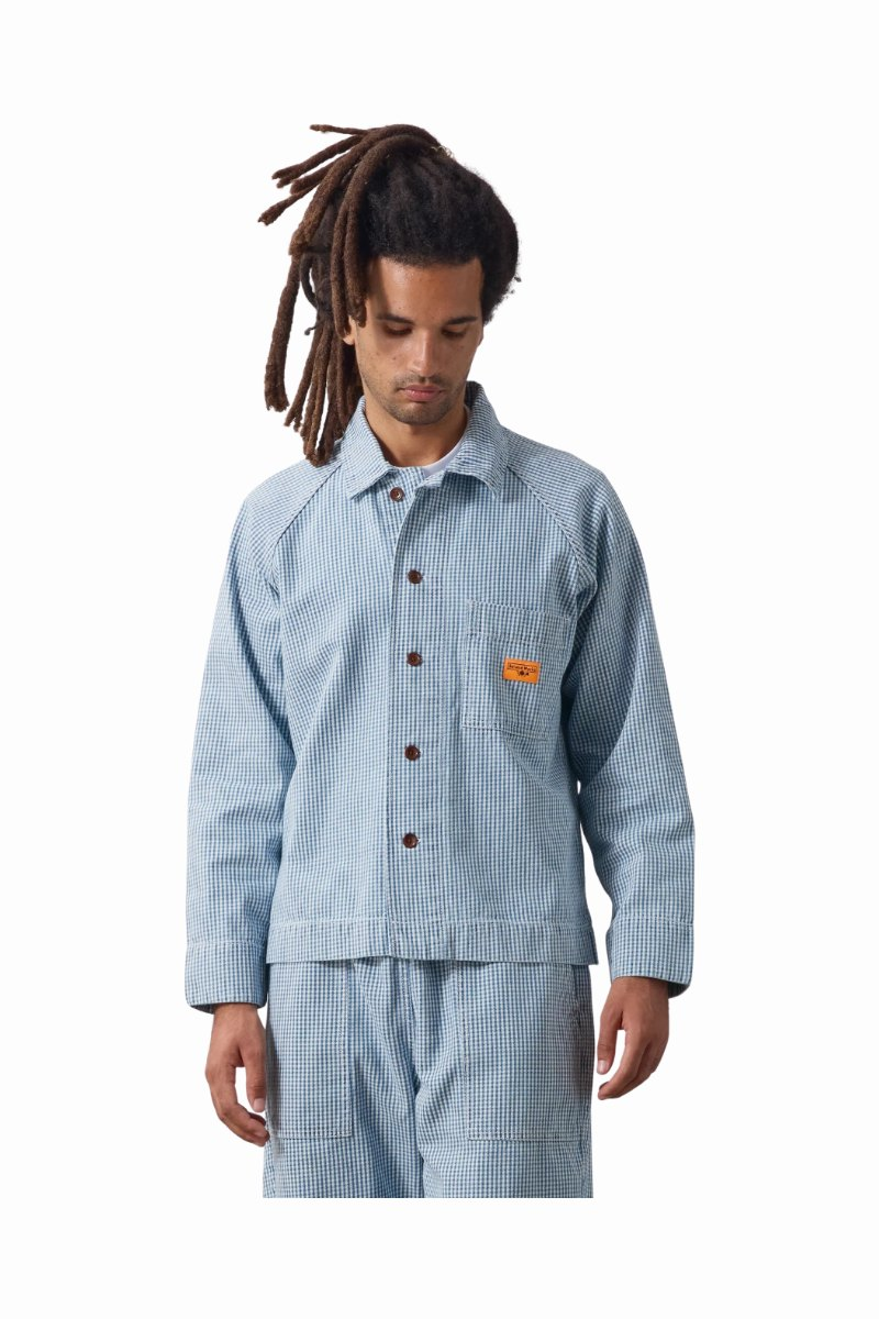 SERVICE WORKS HOUSE GINGHAM FOH OVERSHIRT Blue