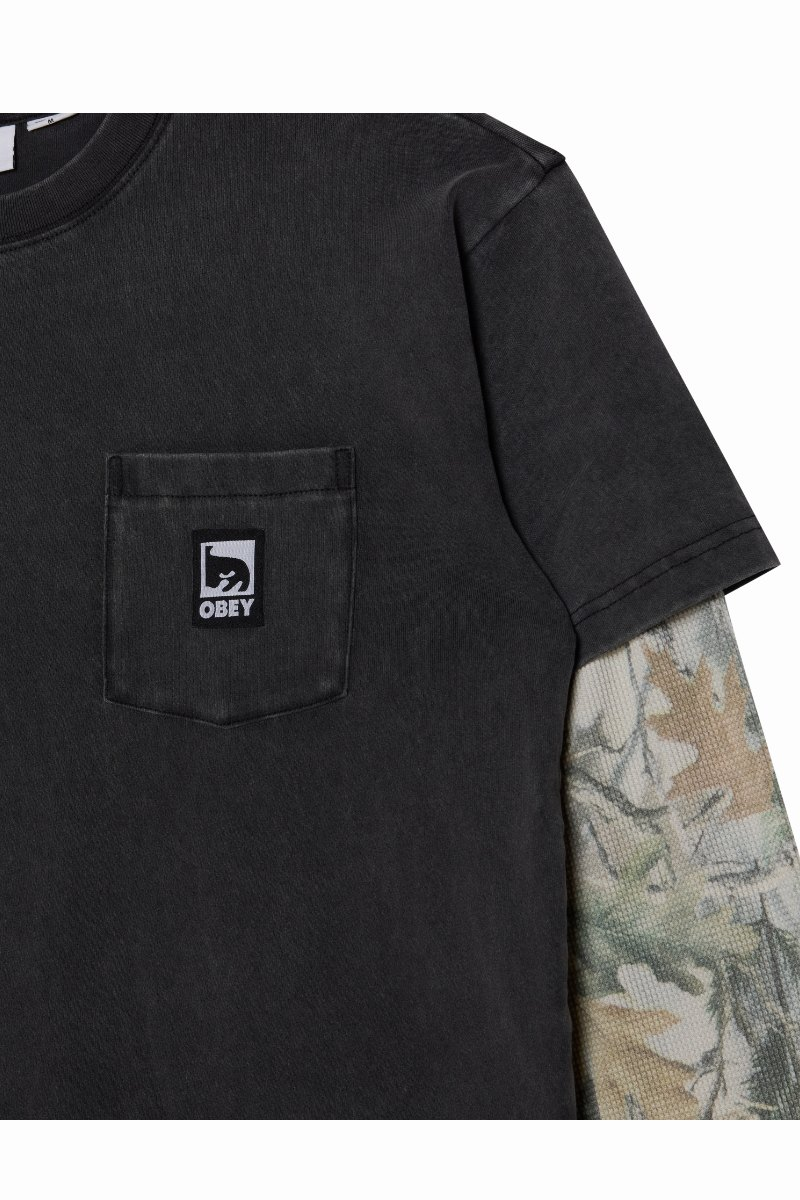 OBEY POST 2FER Dusty Black Limo Multi