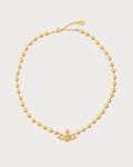 VIVIENNE WESTWOOD Thames Bas Relief Orb Necklace Brass(Mini/Gold)