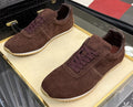 Men's Dark Brown Lace-Up Casual Sneakers