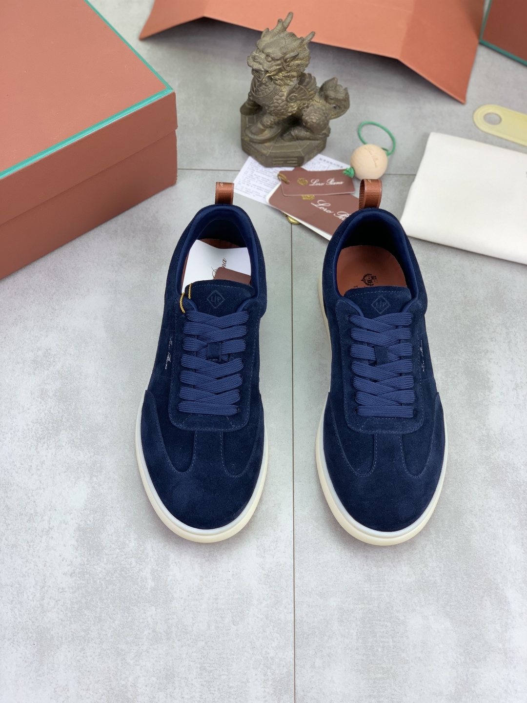 Loro Piana Paneled Low-Top Lace-Up Shoes