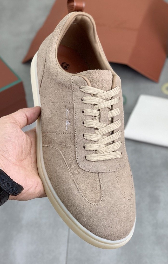 Loro Piana Paneled Low-Top Lace-Up Shoes