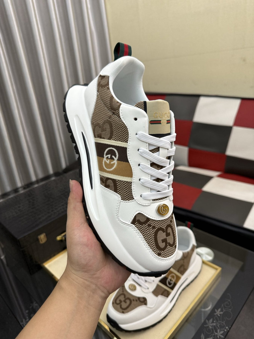 Gucci Patterned Low-Top Sneakers