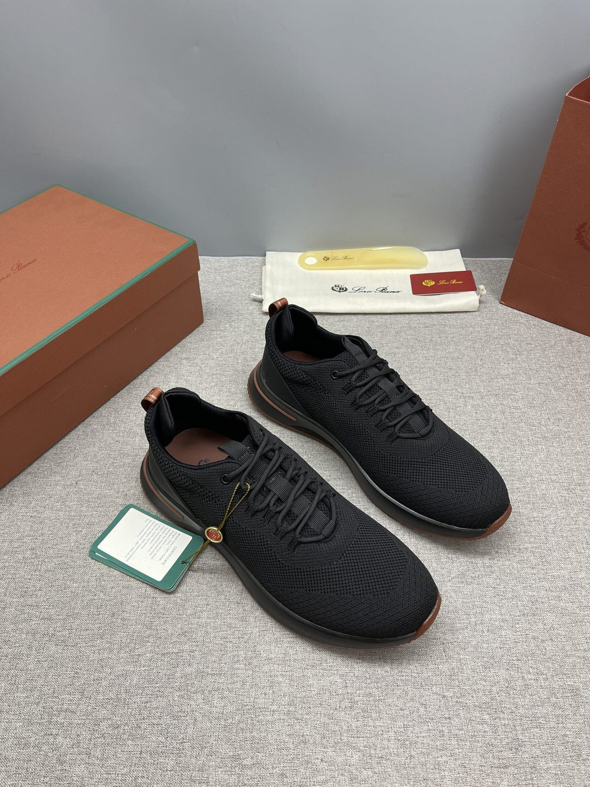 Loro Piana Men's Tennis Walk Low-Top Sneakers - Rubber Sole