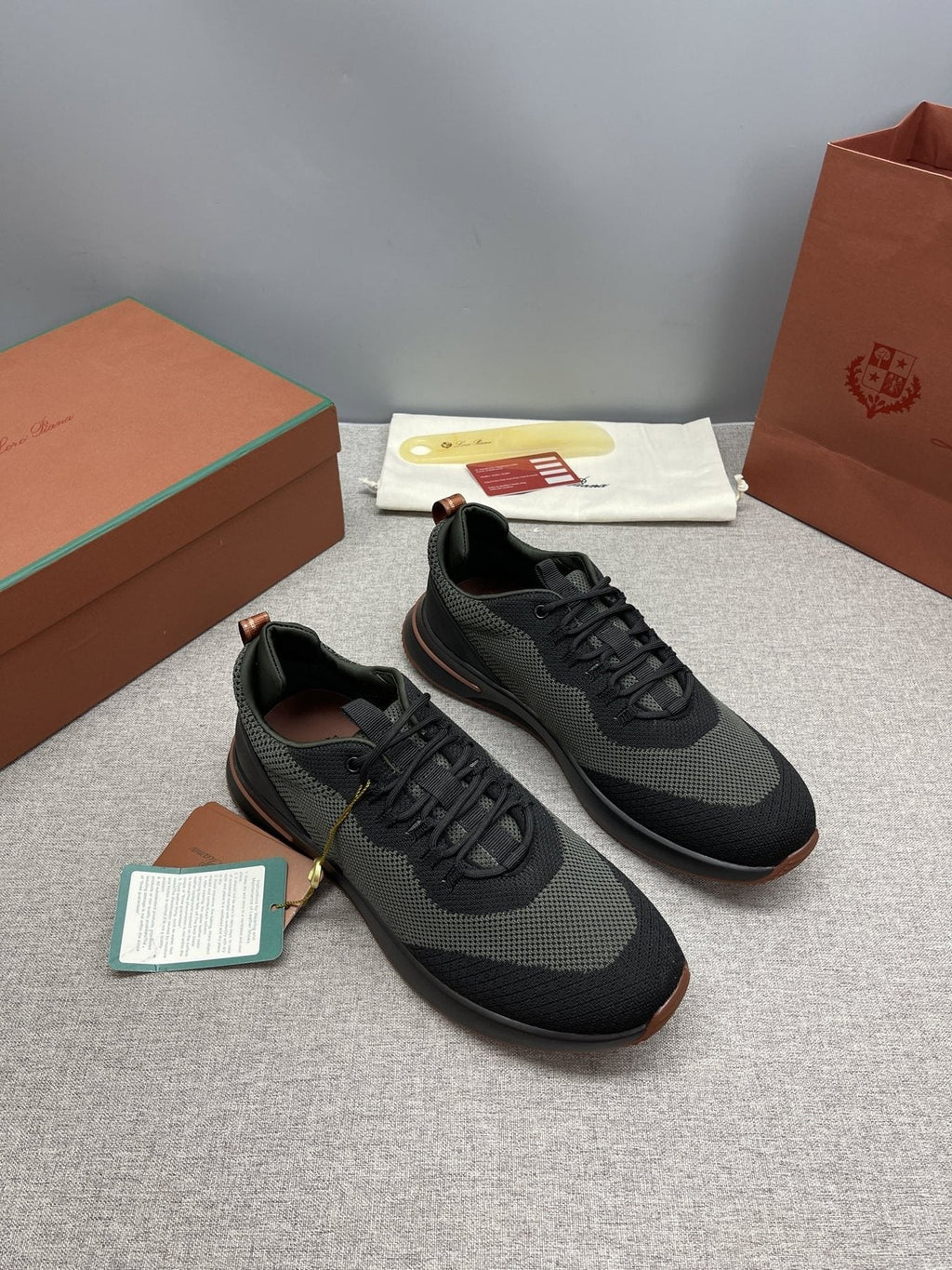 Loro Piana Men's Tennis Walk Low-Top Sneakers - Rubber Sole