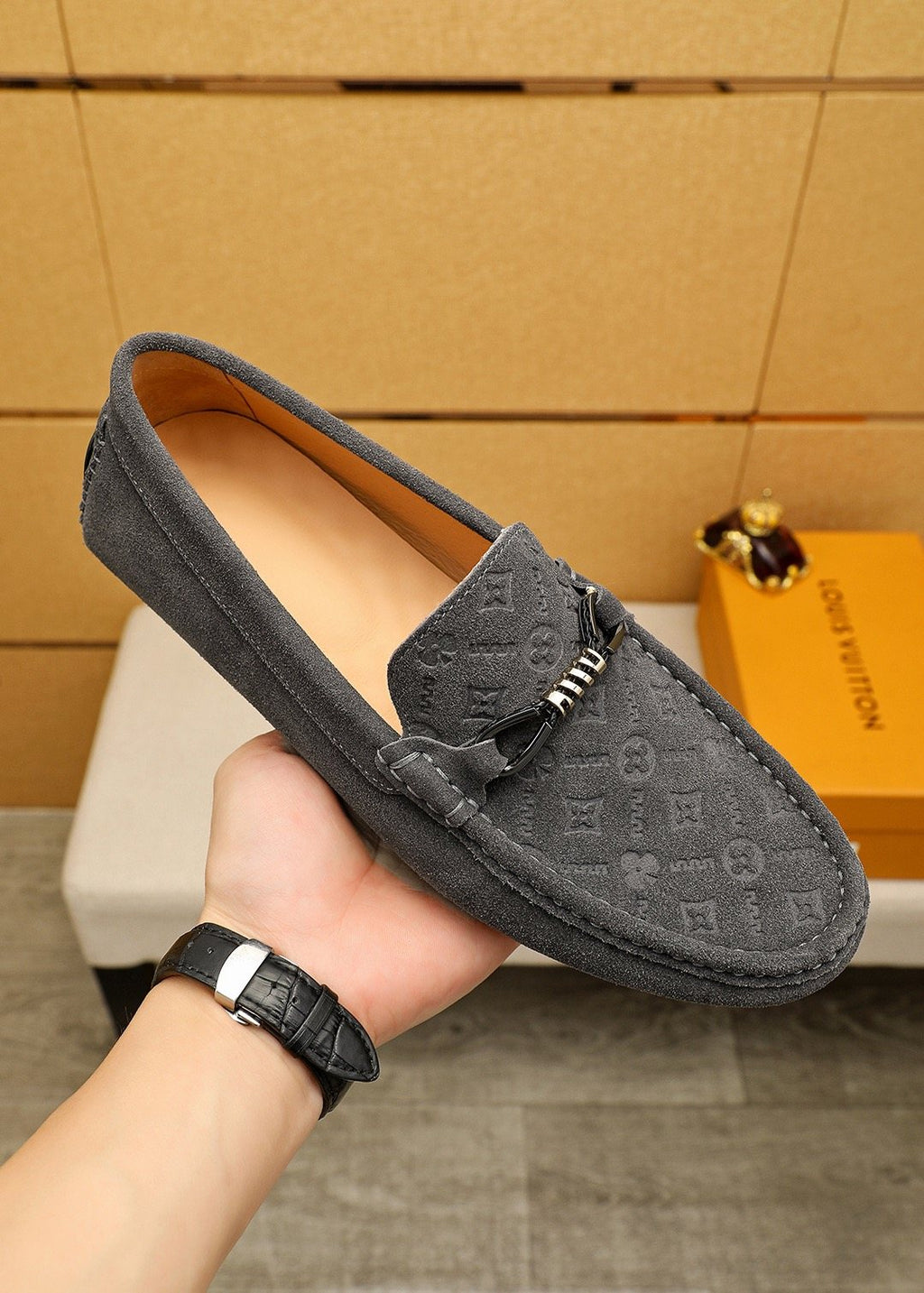Louis Vuitton Embossed Hardware Loafers