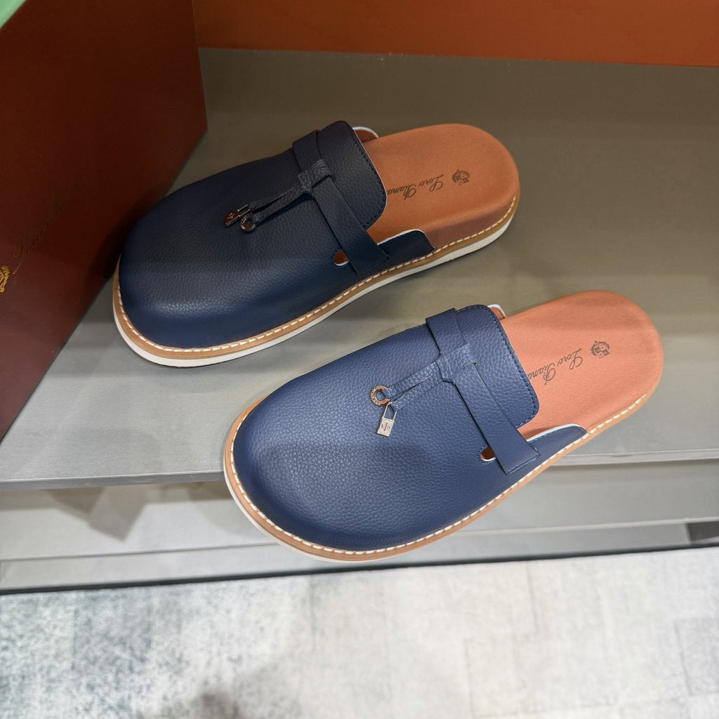 Loro Piana Textured Mule Loafers