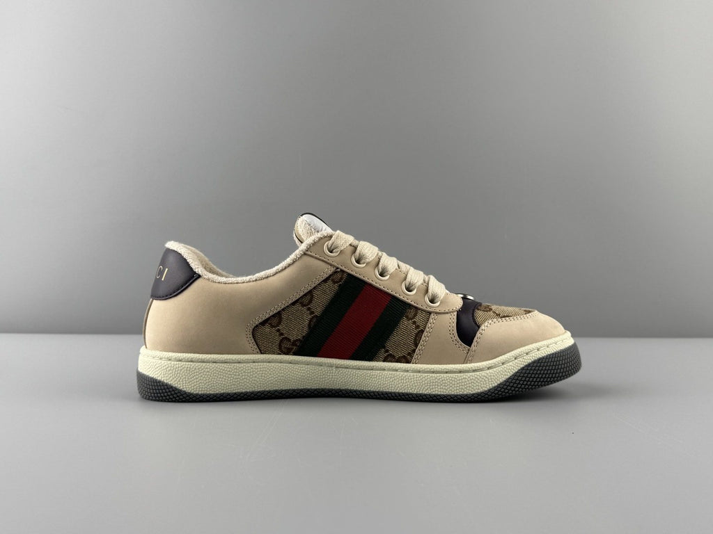 Gucci Beige Web Stripe Sneakers