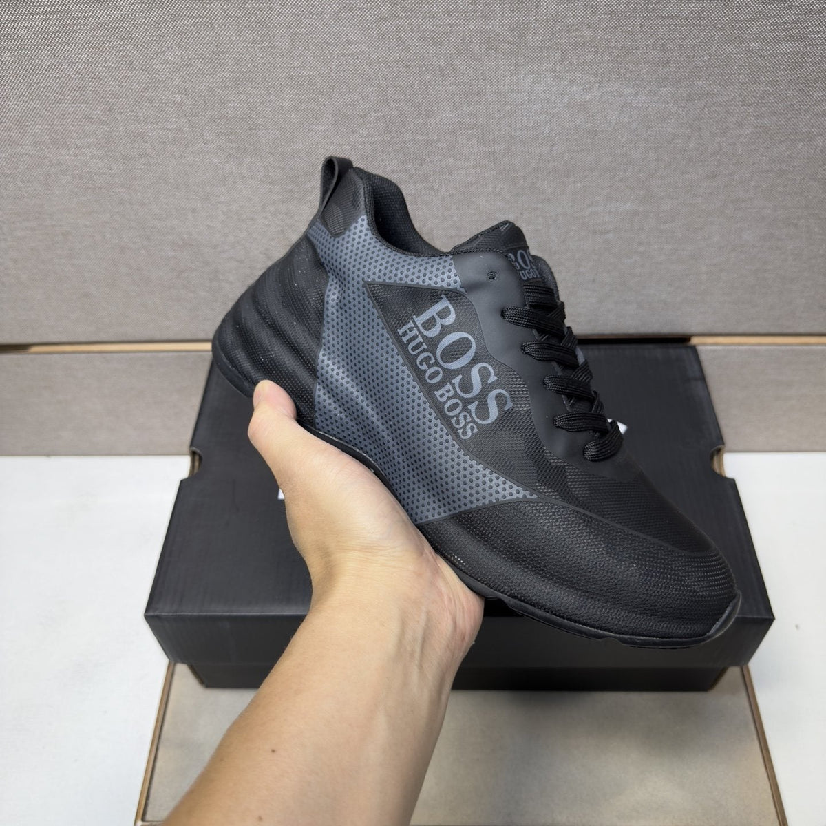 Hugo Boss Men's Mesh-Panel Sneakers